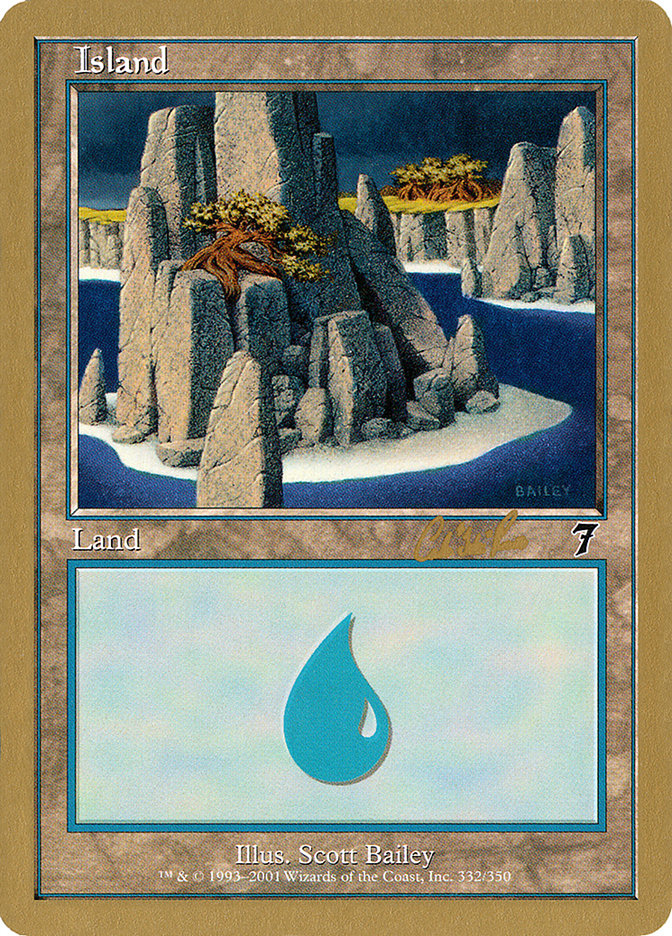 Island (cr332) (Carlos Romao) [World Championship Decks 2002] Magic: The Gathering