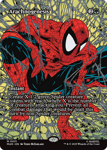 Arachnogenesis (Borderless) [Marvel Universe: Eternal-Legal] Magic: The Gathering