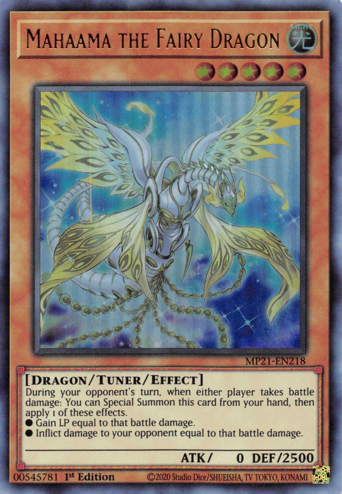 Mahaama the Fairy Dragon [MP21-EN218] Ultra Rare - Yugioh Cards For Your TCG Needs!