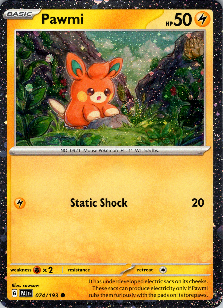 Pawmi (074/193) (Cosmo Foil) [Scarlet & Violet: Paldea Evolved] Pokémon