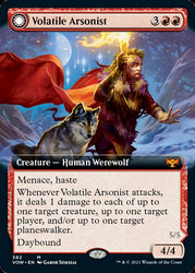 Volatile Arsonist // Dire-Strain Anarchist (Extended Art) [Innistrad: Crimson Vow] Magic: The Gathering