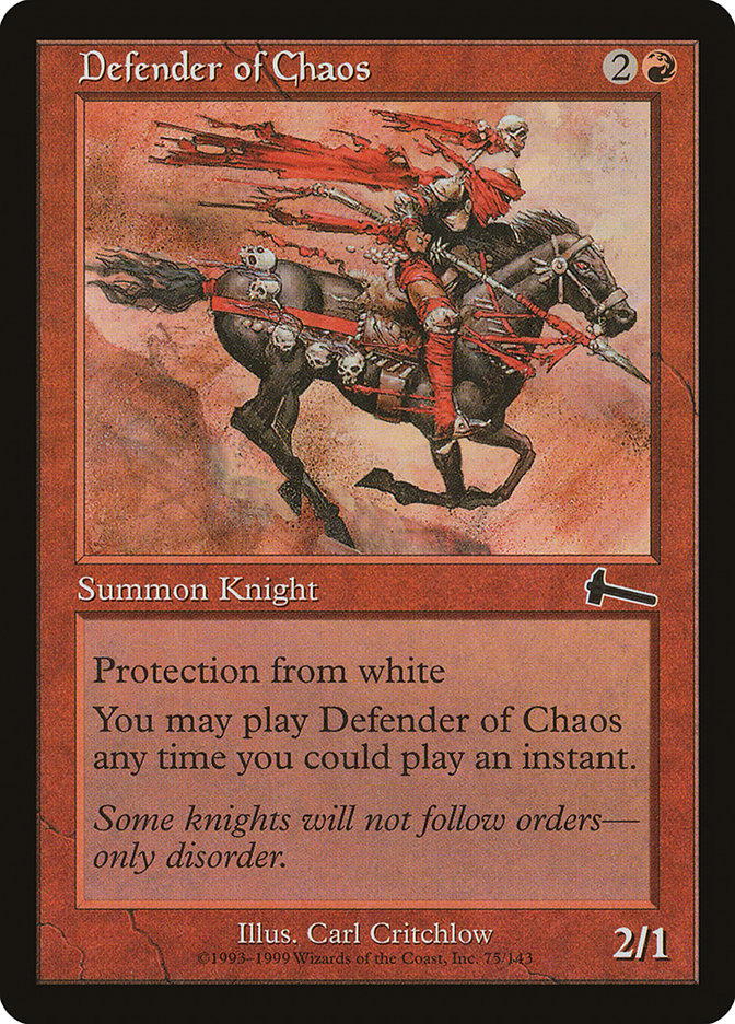 Defender of Chaos [Urza's Legacy] Magic: The Gathering