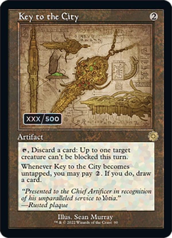 Key to the City (Retro Schematic) (Serialized) [The Brothers' War Retro Artifacts] Magic: The Gathering