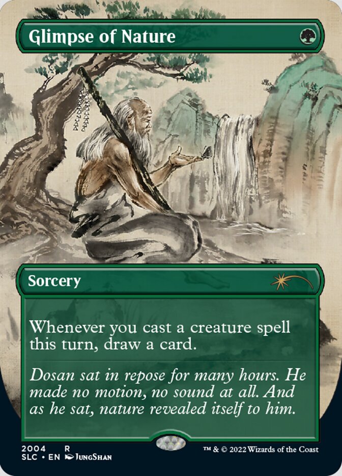 Glimpse of Nature (Borderless) [Secret Lair Countdown Kit] Magic: The Gathering