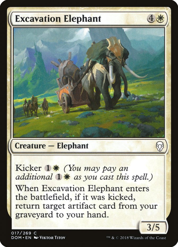Excavation Elephant [Dominaria] Magic: The Gathering