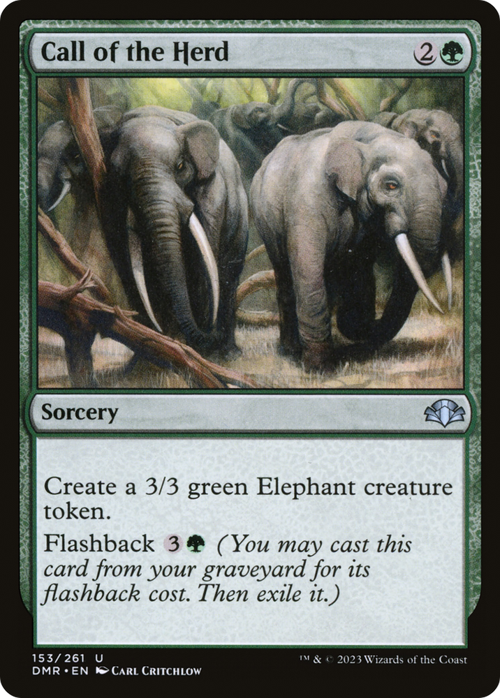 Call of the Herd [Dominaria Remastered] Magic: The Gathering