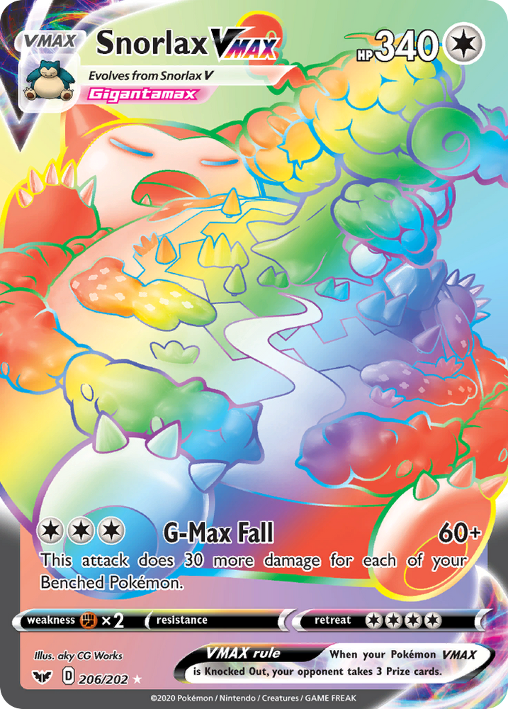 Snorlax VMAX (206/202) [Sword & Shield: Base Set] Pokémon