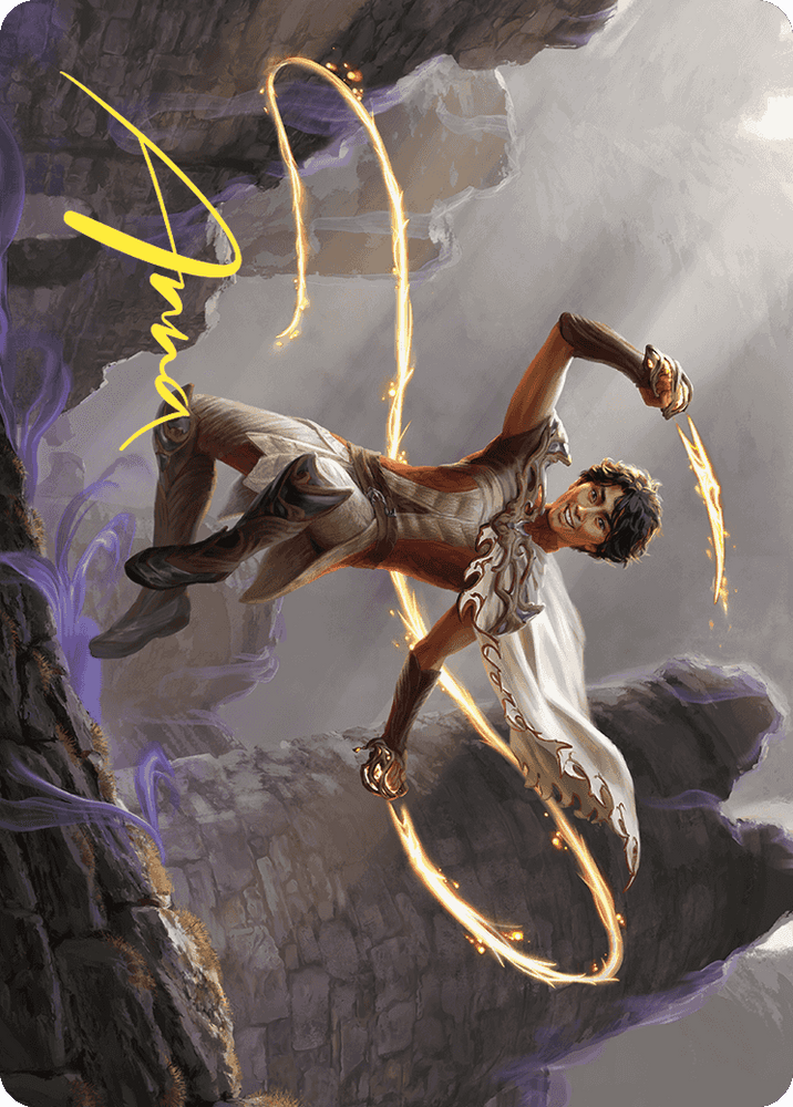 Kellan, the Fae-Blooded Art Card (Gold-Stamped Signature) [Wilds of Eldraine Art Series] Magic: The Gathering