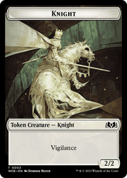 Knight // Food (0011) Double-Sided Token [Wilds of Eldraine Tokens] Magic: The Gathering