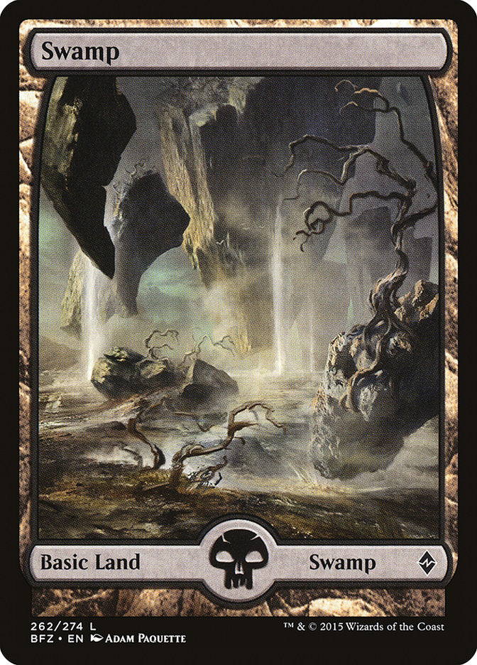 Swamp (262) (Full Art) [Battle for Zendikar] Magic: The Gathering
