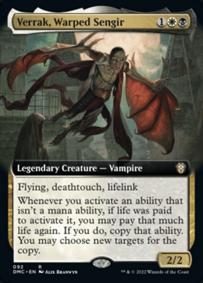Verrak, Warped Sengir (Extended Art) [Dominaria United Commander] Magic: The Gathering