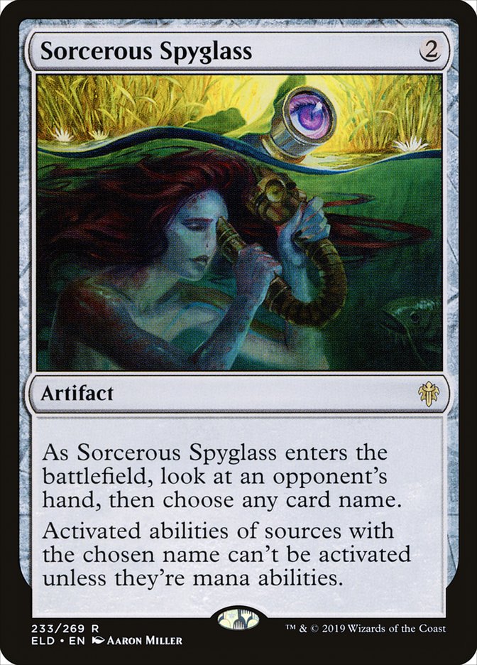 Sorcerous Spyglass [Throne of Eldraine] Magic: The Gathering