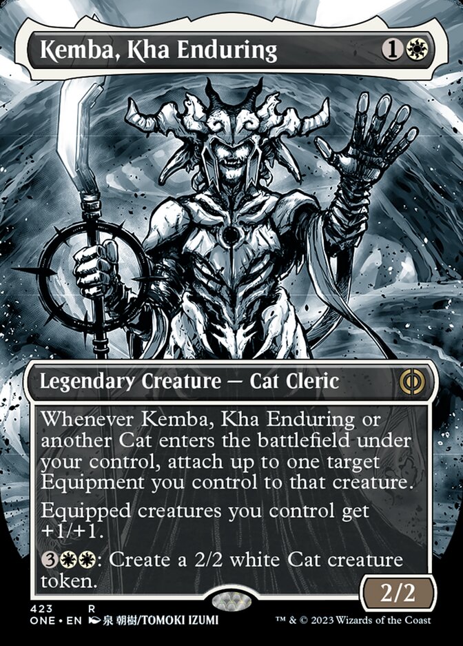 Kemba, Kha Enduring (Borderless Manga Step-and-Compleat Foil) [Phyrexia: All Will Be One] Magic: The Gathering