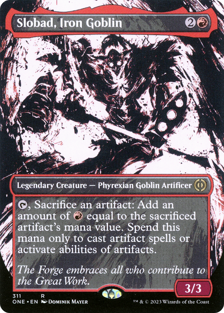 Slobad, Iron Goblin (Borderless Ichor) [Phyrexia: All Will Be One] Magic: The Gathering