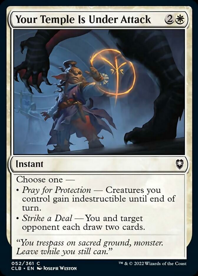 Your Temple Is Under Attack [Commander Legends: Battle for Baldur's Gate] Magic: The Gathering