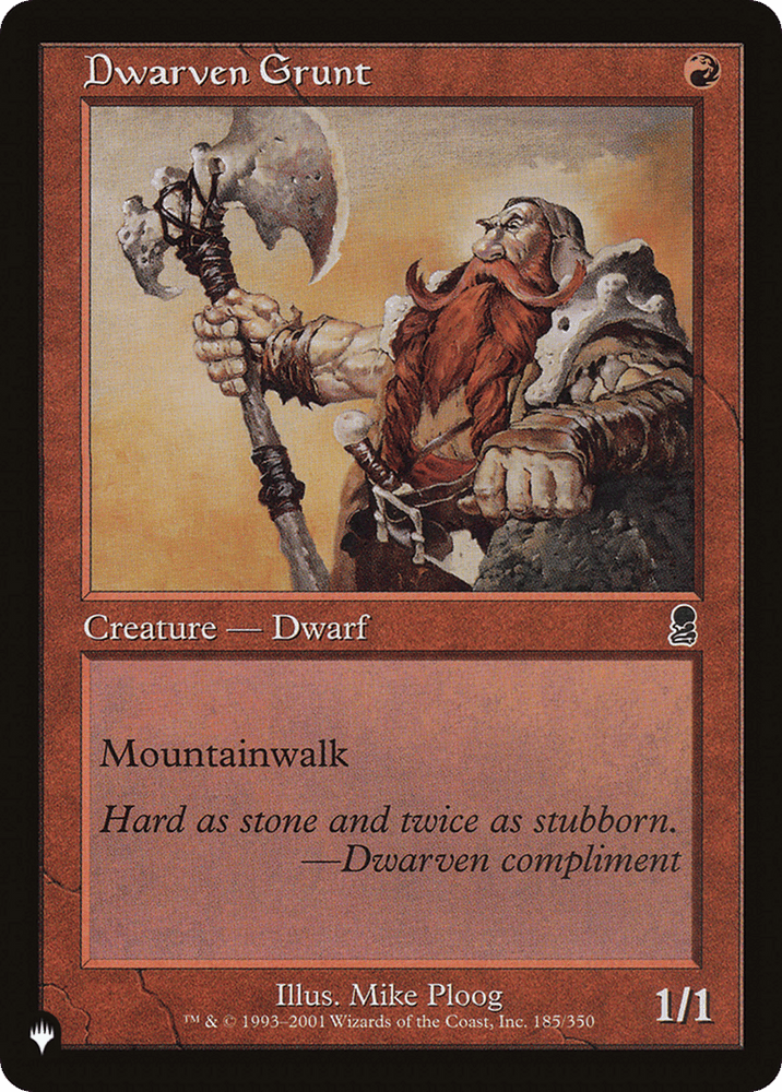 Dwarven Grunt [The List] Magic: The Gathering