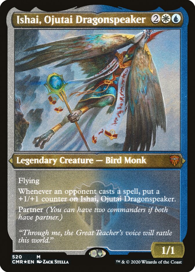 Ishai, Ojutai Dragonspeaker (Etched) [Commander Legends] Magic: The Gathering