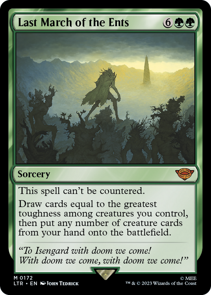 Last March of the Ents [The Lord of the Rings: Tales of Middle-Earth] Magic: The Gathering