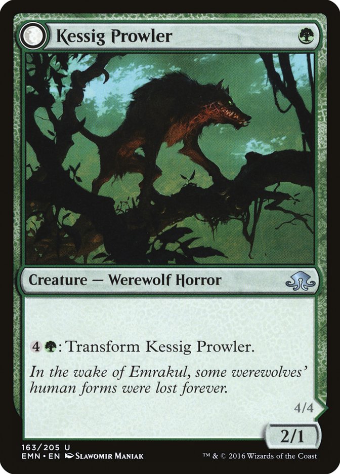Kessig Prowler // Sinuous Predator [Eldritch Moon] Magic: The Gathering