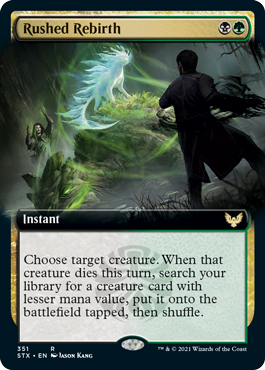 Rushed Rebirth (Extended Art) [Strixhaven: School of Mages] Magic: The Gathering