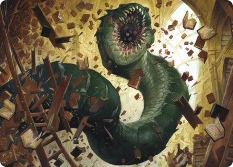 Bookwurm Art Card [Strixhaven: School of Mages Art Series] Magic: The Gathering