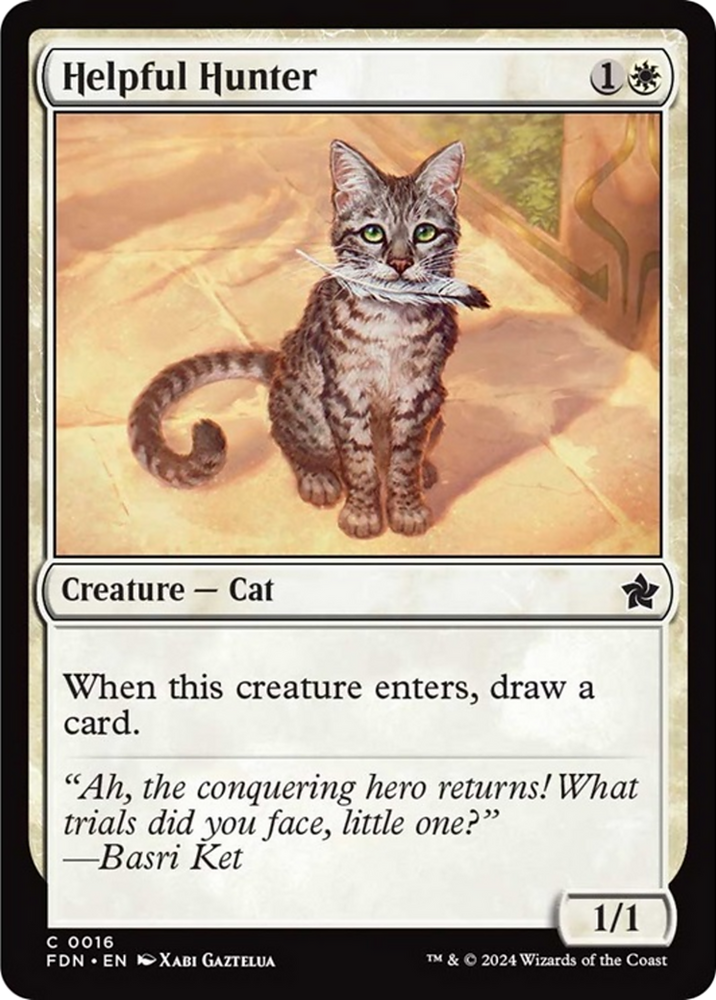 Helpful Hunter [Foundations] Magic: The Gathering