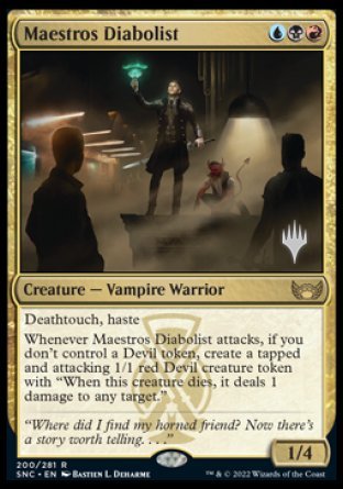 Maestros Diabolist (Promo Pack) [Streets of New Capenna Promos] Magic: The Gathering