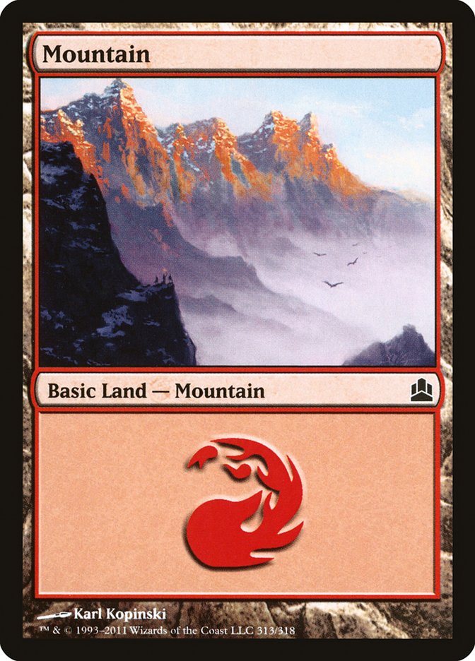 Mountain (313) [Commander 2011] Magic: The Gathering