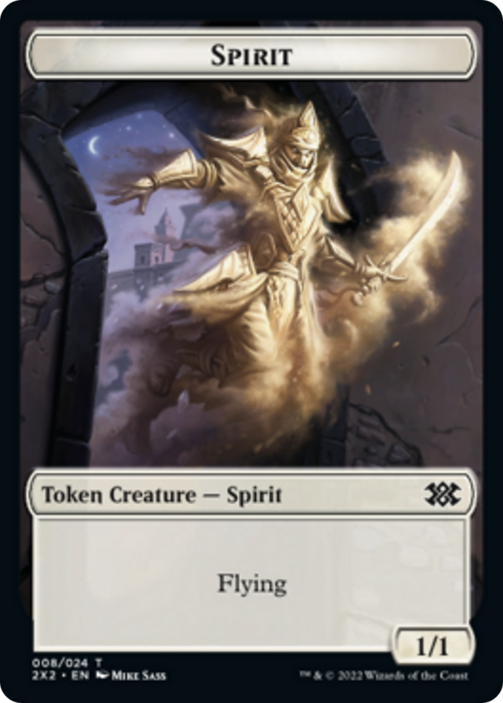 Egg // Spirit (008) Double-Sided Token [Double Masters 2022 Tokens] Magic: The Gathering