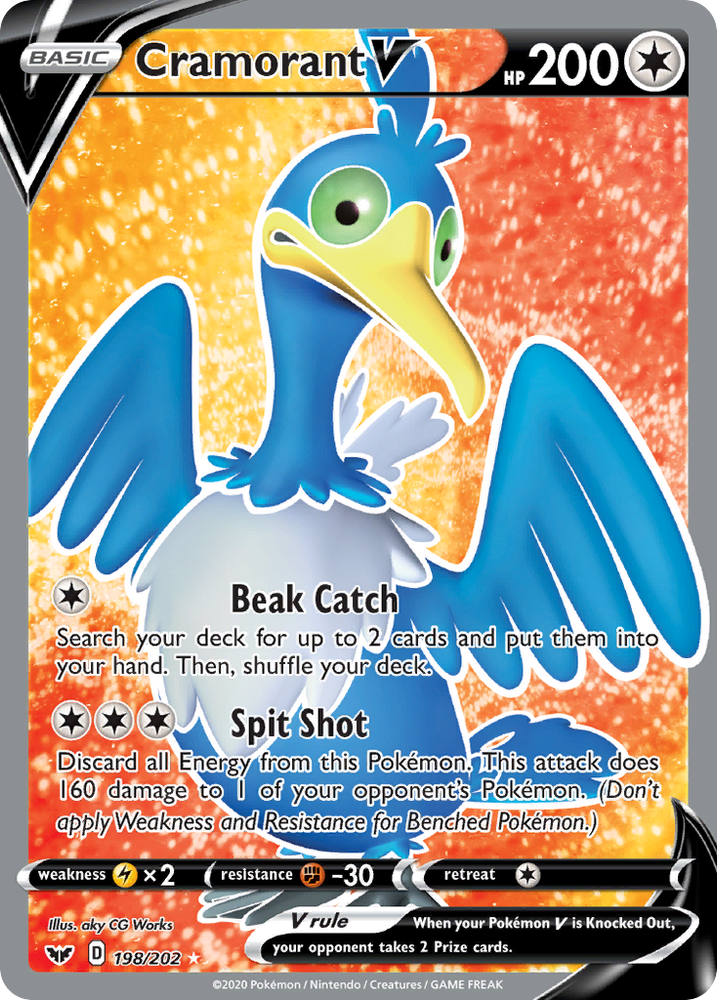 Cramorant V (198/202) [Sword & Shield: Base Set] Pokémon