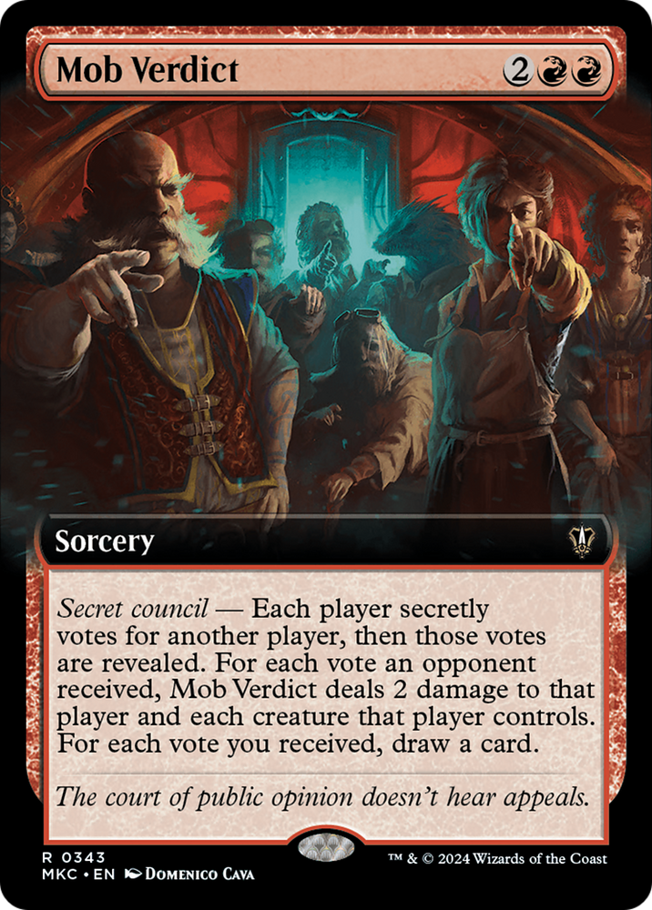 Mob Verdict (Extended Art) [Murders at Karlov Manor Commander] Magic: The Gathering