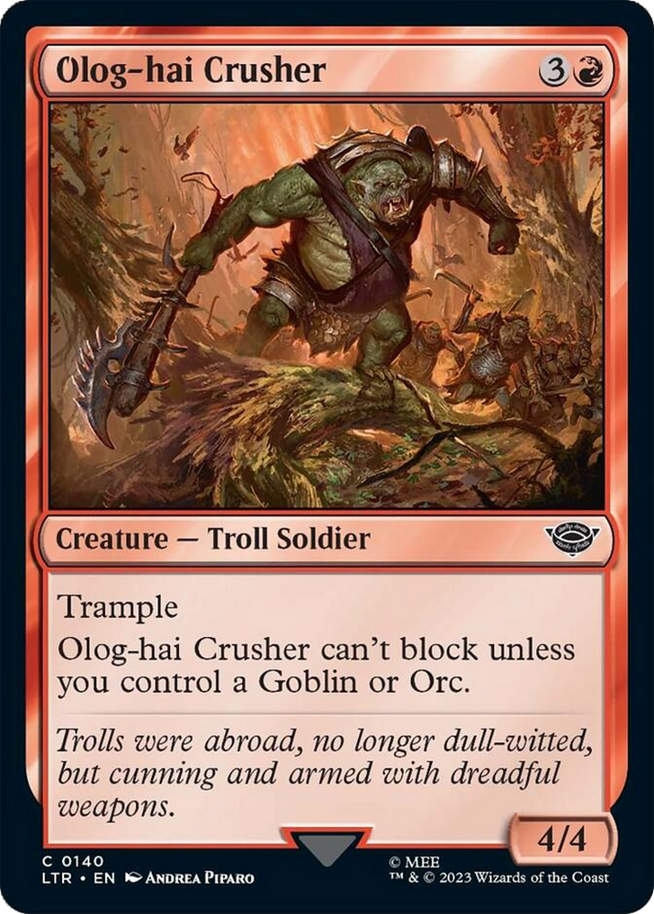 Olog-hai Crusher [The Lord of the Rings: Tales of Middle-Earth] Magic: The Gathering