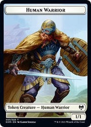 Human Warrior // Shard Double-Sided Token [Kaldheim Tokens] Magic: The Gathering