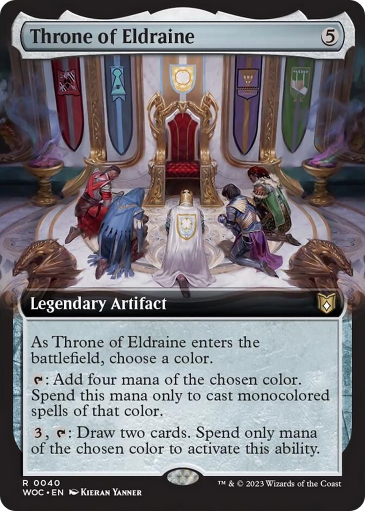 Throne of Eldraine (Extended Art) [Wilds of Eldraine Commander] Magic: The Gathering