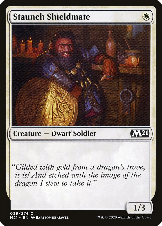 Staunch Shieldmate [Core Set 2021] Magic: The Gathering