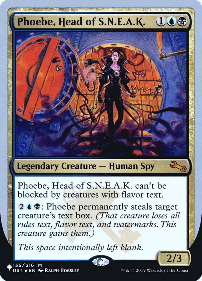 Phoebe, Head of S.N.E.A.K. (Unfinity Foil Edition) [The List] Magic: The Gathering