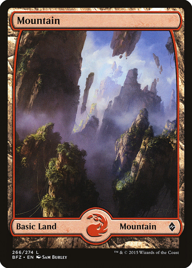 Mountain (266) (Full Art) [Battle for Zendikar] Magic: The Gathering