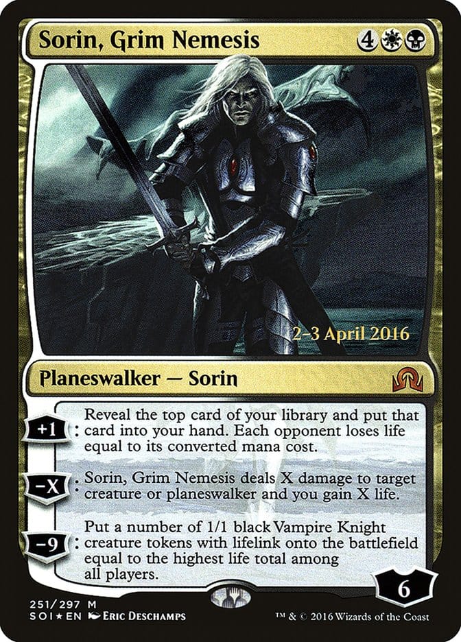 Sorin, Grim Nemesis [Shadows over Innistrad Prerelease Promos] Magic: The Gathering