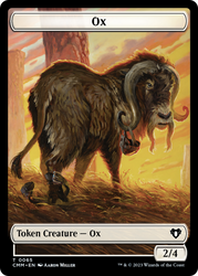 Phyrexian Golem // Ox Double-Sided Token [Commander Masters Tokens] Magic: The Gathering