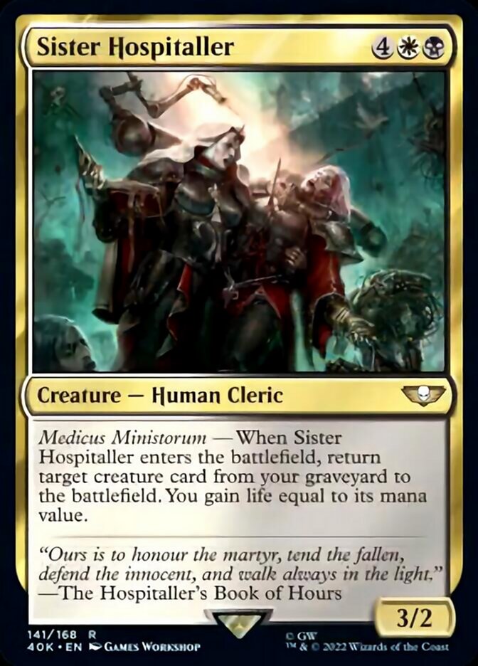 Sister Hospitaller [Warhammer 40,000] Magic: The Gathering
