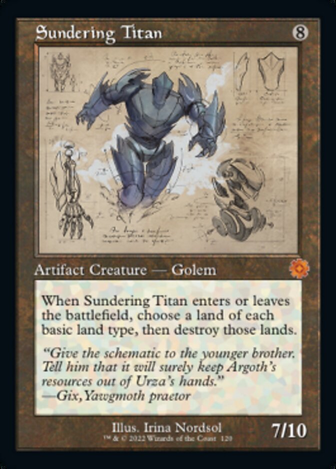 Sundering Titan (Retro Schematic) [The Brothers' War Retro Artifacts] Magic: The Gathering