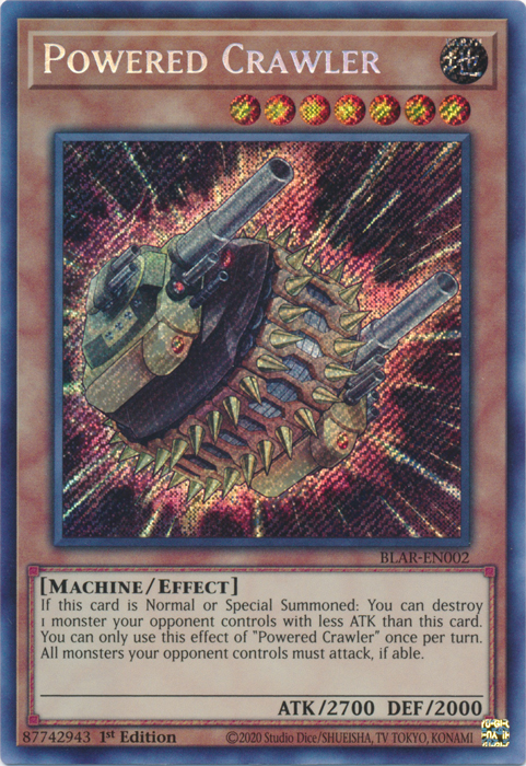 Powered Crawler [BLAR-EN002] Secret Rare - Yugioh Cards For Your TCG Needs!