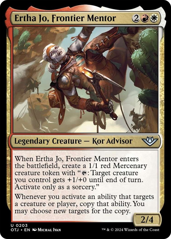 Ertha Jo, Frontier Mentor [Outlaws of Thunder Junction] Magic: The Gathering
