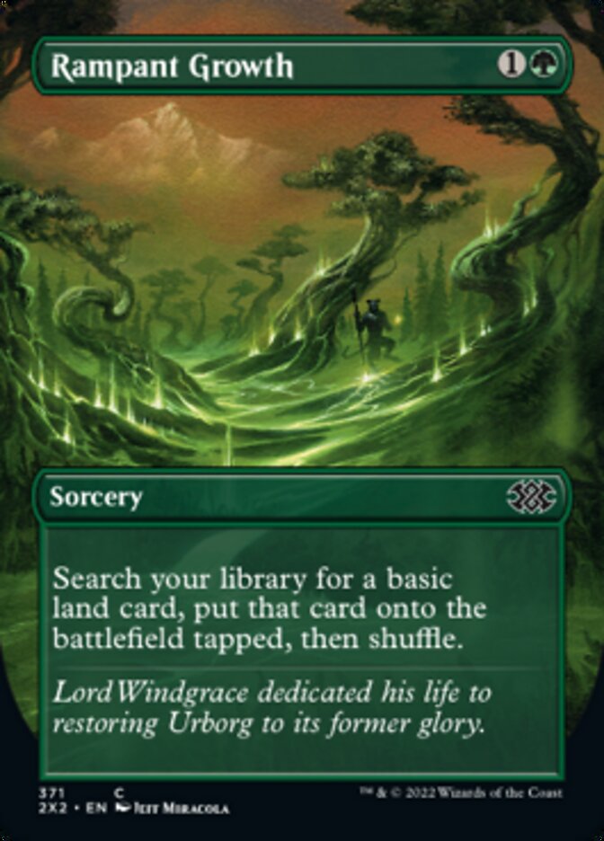 Rampant Growth (Borderless Alternate Art) [Double Masters 2022] Magic: The Gathering