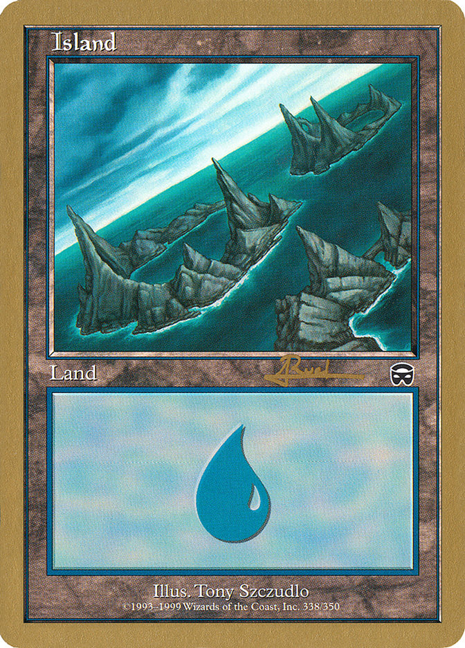 Island (ar338) (Antoine Ruel) [World Championship Decks 2001] Magic: The Gathering