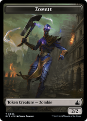 Saproling // Zombie Double-Sided Token [Ravnica Remastered Tokens] Magic: The Gathering
