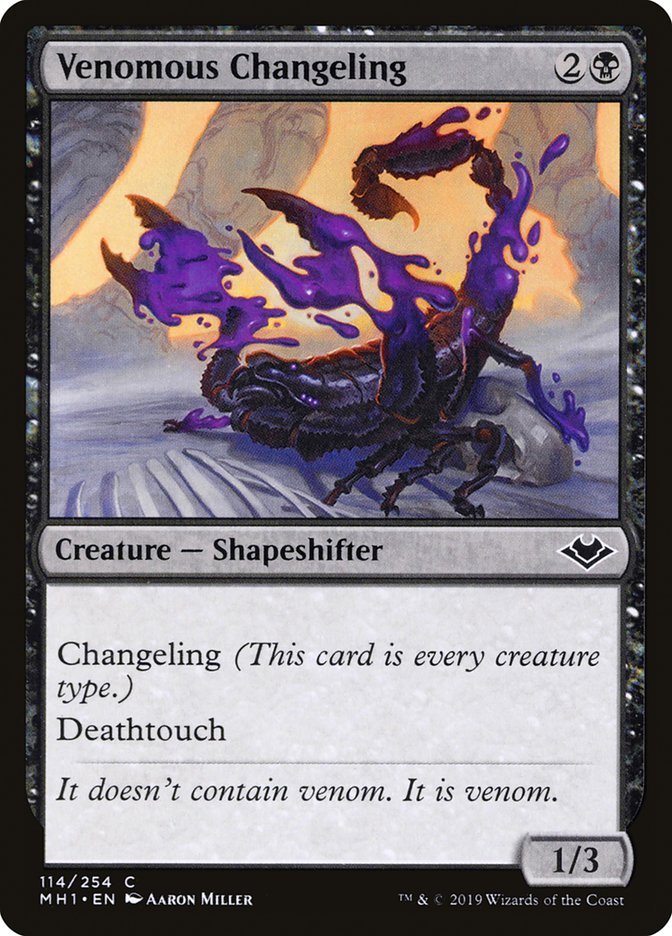 Venomous Changeling [Modern Horizons] Magic: The Gathering