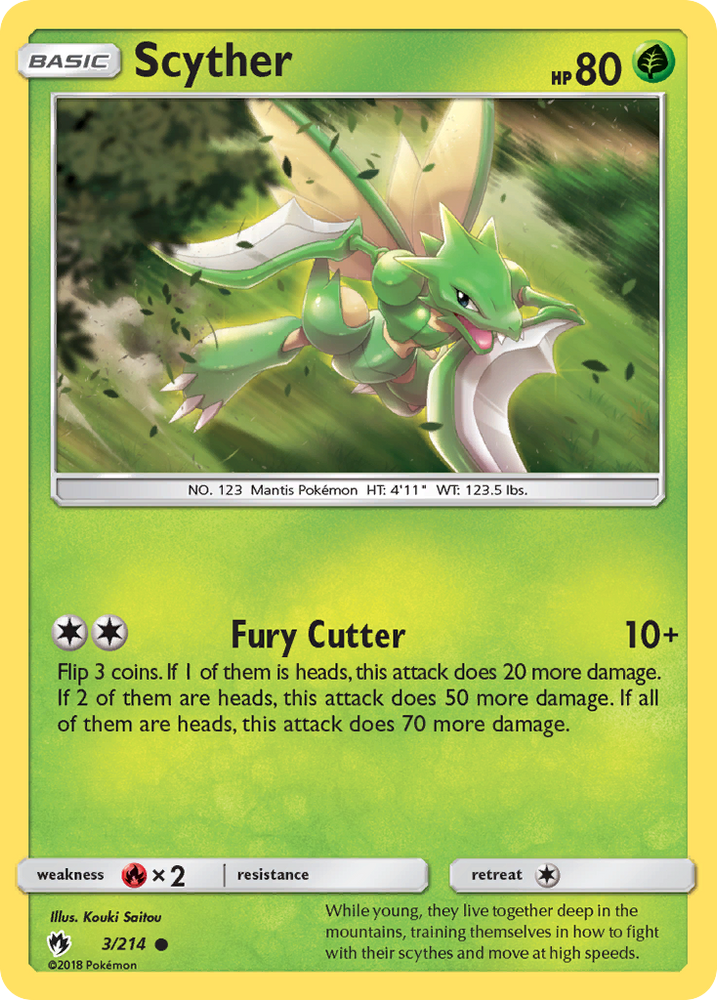 Scyther (3/214) [Sun & Moon: Lost Thunder] Pokémon