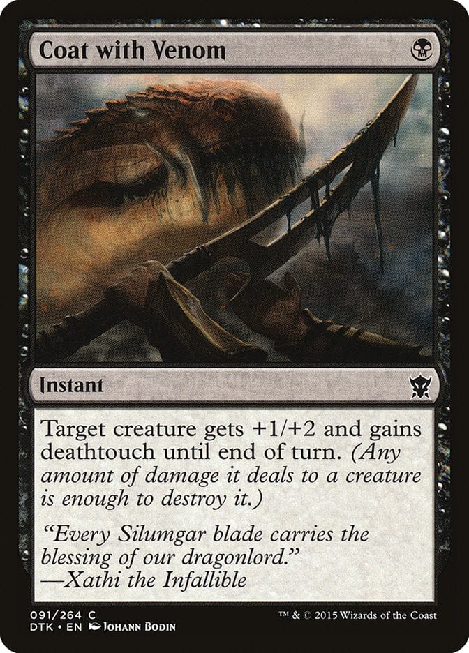 Coat with Venom [Dragons of Tarkir] Magic: The Gathering