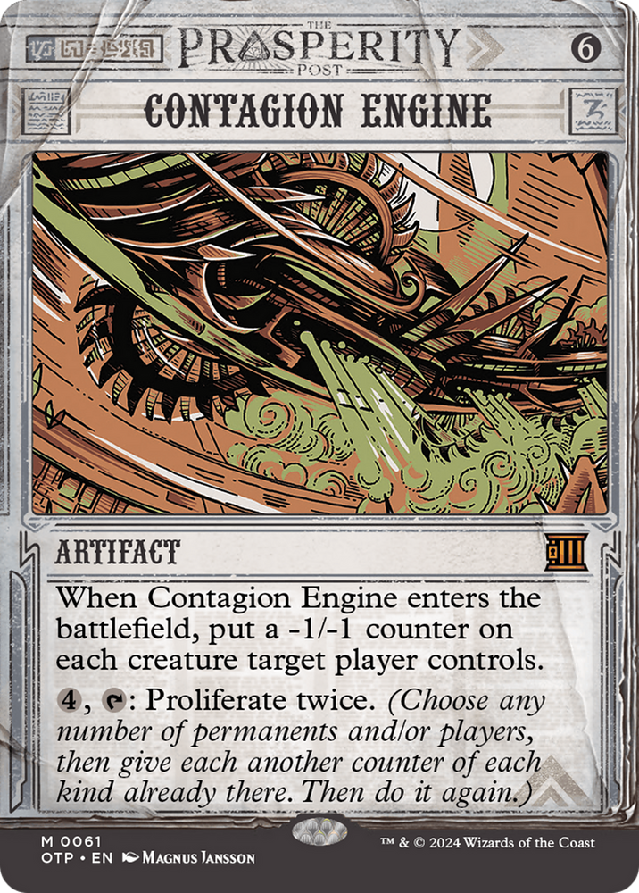 Contagion Engine [Outlaws of Thunder Junction: Breaking News] Magic: The Gathering